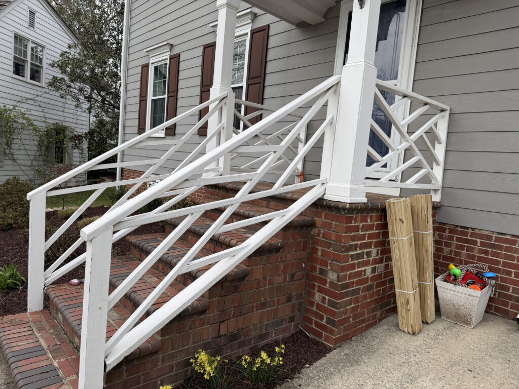 Before: Front Porch Modernization — Deck Repair in Cary, NC