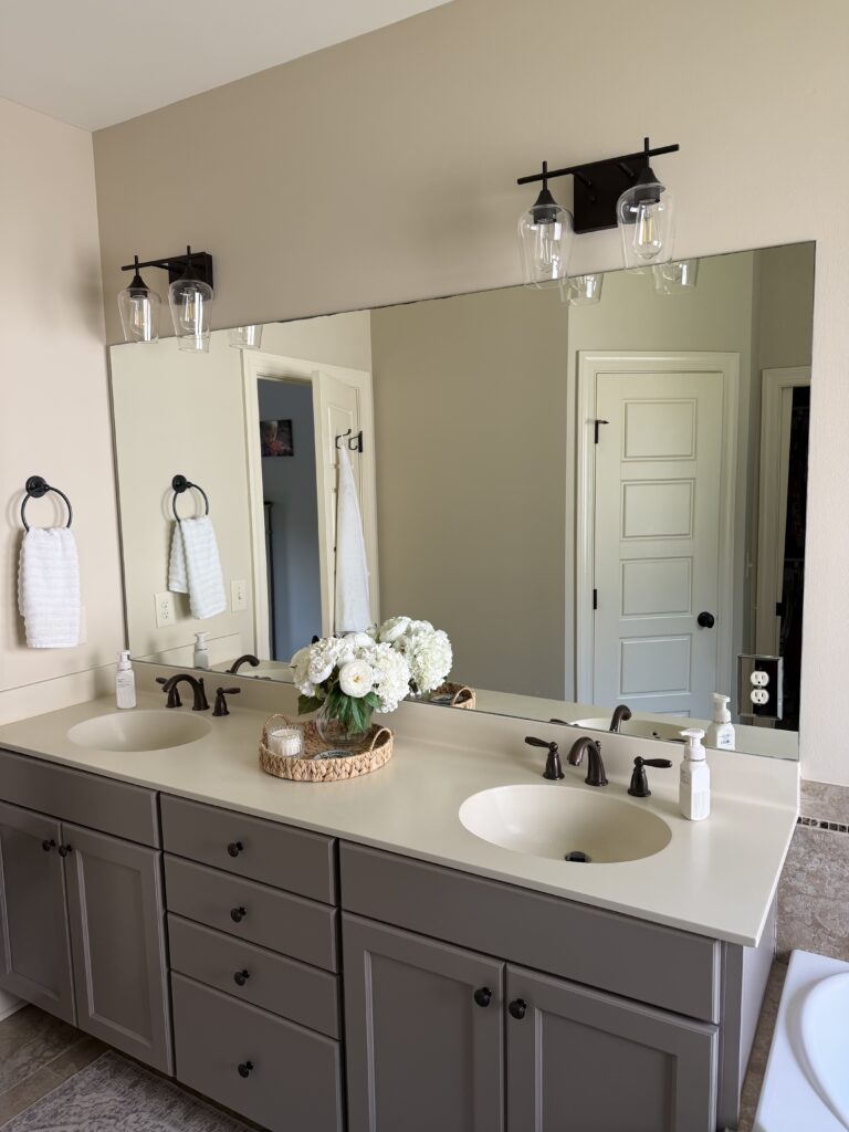 Before: Upscaling a Master Bath Mirror — Carpentry in Holly Springs, NC