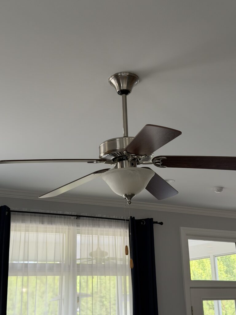 Before: Updated Ceiling Fan — Electrical in Apex, NC