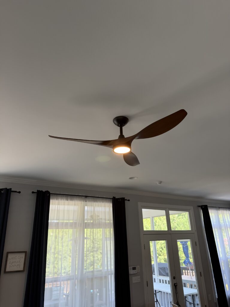 After: Updated Ceiling Fan — Electrical in Apex, NC