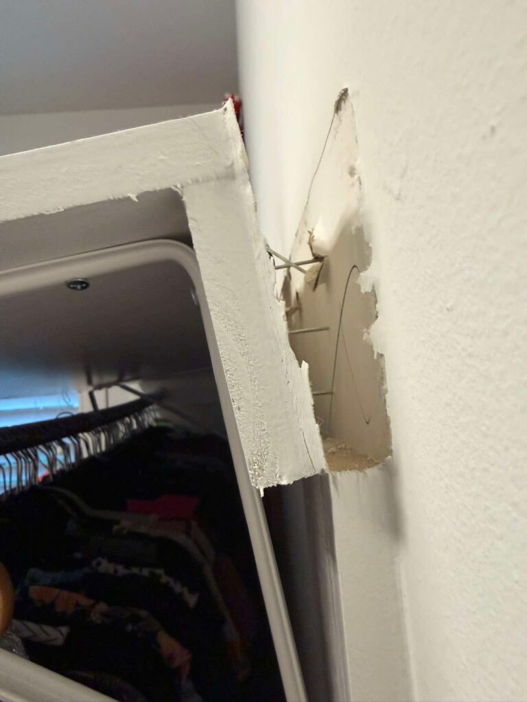 Before: Shelf and Rack Repair Master Closet — Carpentry in Apex, NC